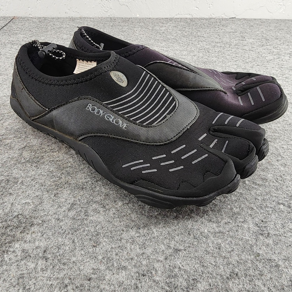 Body Glove 3-Toe Barefoot Water Shoes Black Mens 10 Aqua Hiking Sneaker